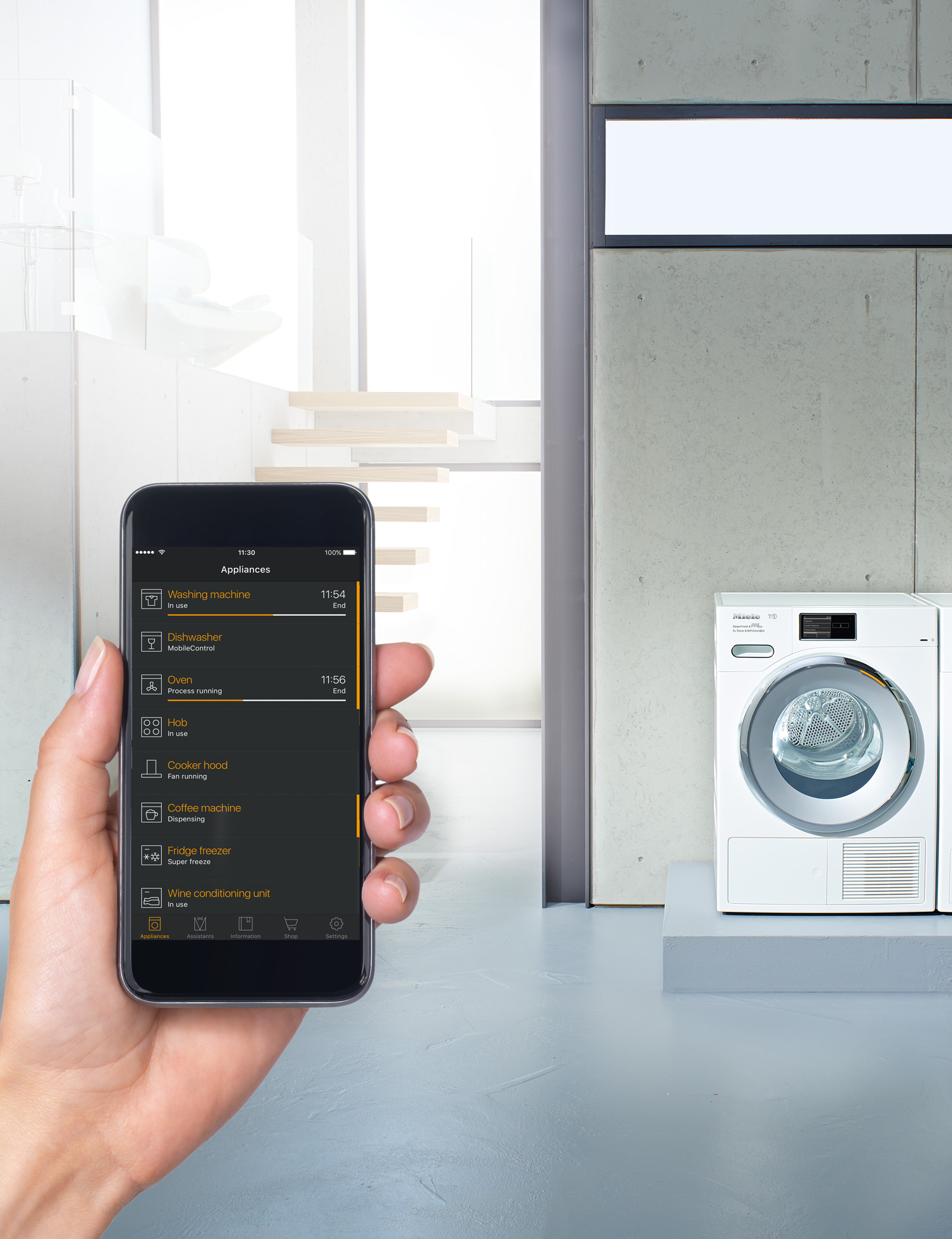 Mobile control miele как включить